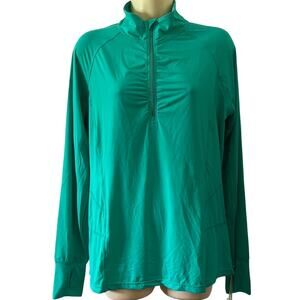 Tangerine Jade Lightweight Long Sleeve Athletic Slinky Knit Top Woman Large NWT